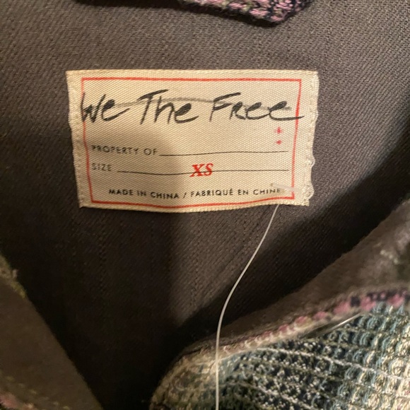 Free people Annelli plaid shacket xs new with tags - Picture 3 of 4